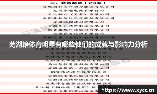 芜湖籍体育明星有哪些他们的成就与影响力分析
