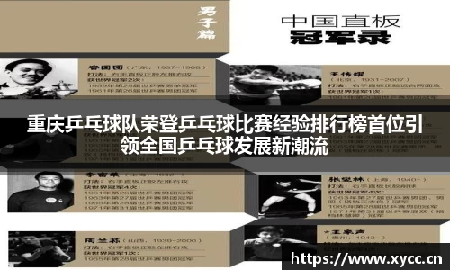 重庆乒乓球队荣登乒乓球比赛经验排行榜首位引领全国乒乓球发展新潮流