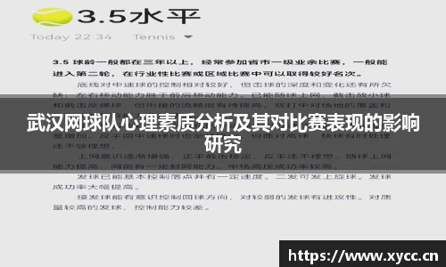 武汉网球队心理素质分析及其对比赛表现的影响研究
